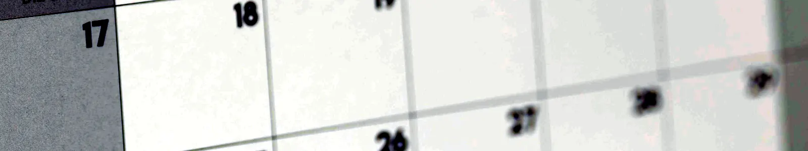 Calendar pages marking the divorce timeline